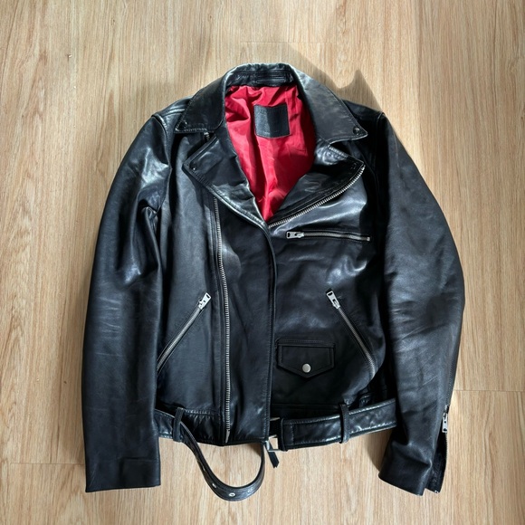 Allsaints Kodey Leather Biker Jacket - Picture 3 of 6
